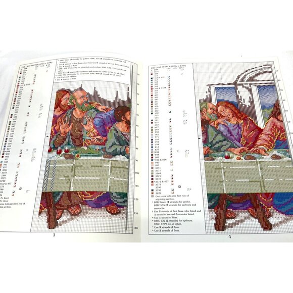 The Last Supper Cross Stitch Pattern Leaflet By Leisure Arts - Picture 3 of 3
